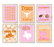 UT Austin Digital Prints - Set of 6